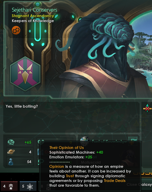 The Keepers of Knowledge Fallen Empire really has a thing for Machine Intelligences.