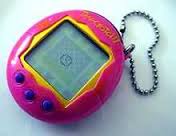 This is a Tamagotchi. This was huge in the 1990s.