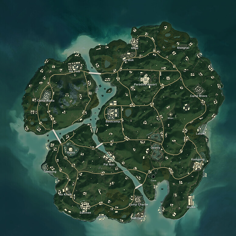 Sanhok, the map with plenty of fields of green to fight in.