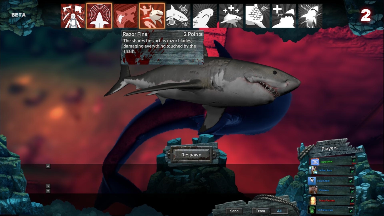 More weapons, gear, and shark abilities become unlocked as you climb in level.