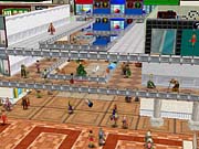 Mall Tycoon's construction set is robust enough to let you create multiple levels, like this one.