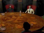 The evil cabal's machinations are explored in cutscenes.