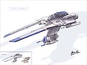 A peek at one of the new craft to be seen in Jedi Starfighter.