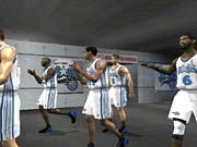 Pregame cutscenes are new in NBA Live 2002.