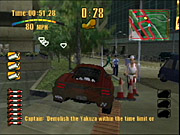 Among the new changes in the GameCube version of Wreckless is the ability to plow through pedestrians.