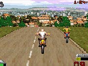 The game's motorcycle stages play like Road Rash.