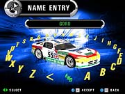 Even the Le Mans name-selection routine is strictly arcade.
