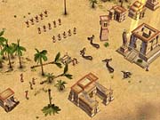 Ptah's Wadjets moving to support mortal Egyptian troops.