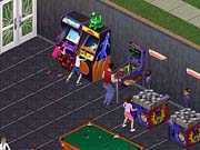 Playing arcade games will keep your sims' moods high.