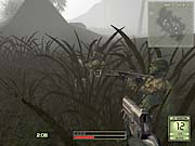 A well-camouflaged player will be very hard to spot in some of the jungle levels.