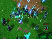 Heroes gain powerful special abilities as they level up--shown here, the blizzard spell.