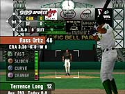 MLB 2003's heads-up display is long on the statistics and information.