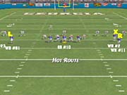 Call a hot route to counter an incoming blitz or if you spot a mismatch.
