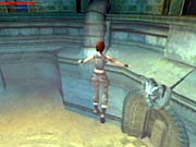 Climb onto the ledge and enter the passage to Lara's left in this screenshot.