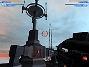 Locate the antenna behind the base and use its controls to complete the objective.