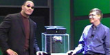 The Rock and Bill Gates unveil the Xbox at CES 2001.