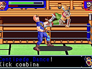 The two commentators from the animated series are present in the GBA game to provide text-based play-by-play at the bottom of the screen.