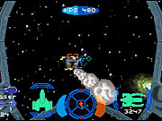Fly close to the enemy and you can lock on to it for a variety of missile attacks.
