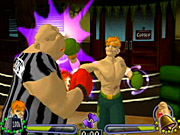 The cel-shading technique used in Black & Bruised gives the game a cartoonlike look.