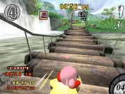 The gameplay in Kirby's Air Ride is a blend of high-speed racing and the power-absorption mechanic that has been one of Kirby's defining characteristics since his debut in the early '90s.