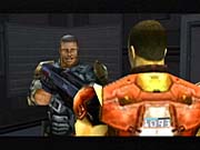 The graphics in Red Faction II have received an upgrade on the GameCube.