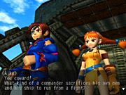 Vyse and Fina kick some Valuan Empire tail in the game.