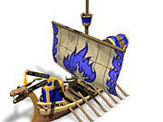 The Byzantine dromon is a powerful warship.