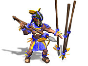 The javelin thrower can enslave defeated enemies.