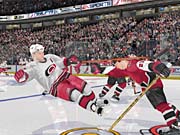 Big hits are tougher to dish out in NHL 2004, but they're no less satisfying.