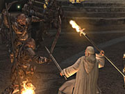 You'll be able to interact with the environment and make use of flaming spears for your orc-killing needs.