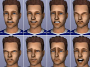 Characters in The Sims 2 will have a range of facial expressions.