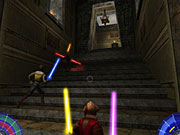 The lightsabers are very colorful.
