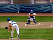 WSB 2K3 has many new features, such as diving catches, bullpen warm-ups, and the option to save in the middle of a game.