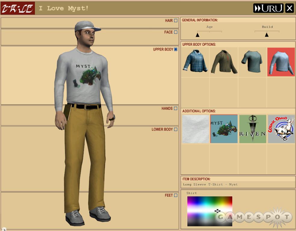 You can create a character with a customized appearance, but this currently serves no purpose in Uru.