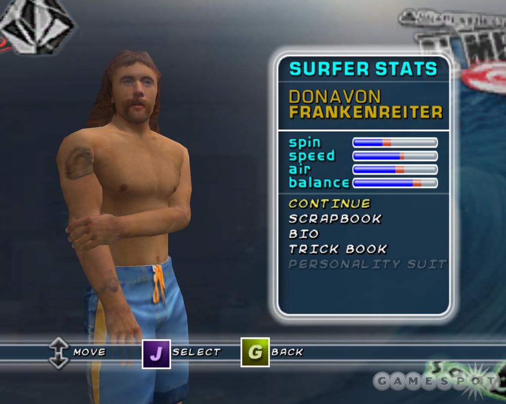 Fans of Activision's other action sports titles should have little trouble picking up Kelly Slater.