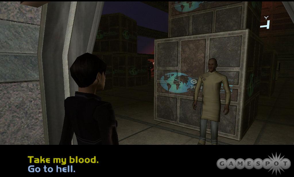 Choosing to give blood to Dr. Todd is a big decision--it can sway your allegiance from one faction to another.