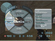 The single-player mode is identical to the online mode, only it's got computer-controlled bots that take the place of live players.