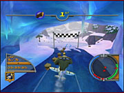 The game's races are three-lap affairs that take you through a variety of themed courses.