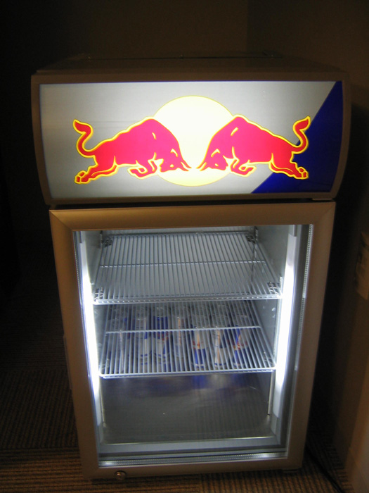 The Red Bull fridge isn't actually a game, but it gets plenty of use anyway. Plus it's next to UMK3. So there!