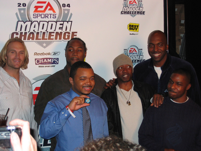 From left: Kyle Turley, Lennox Lewis, Pro-Am winner Booker T, T.K. Carter, John Salley, and Ray Mickens.