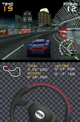 Steering with the stylus in Ridge Racer DS is definitely a new approach for video game racers.