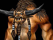 The taurens will be one of the playable races in Warcraft III. These huge creatures are bigger and seem even stronger than orcs. They look great and have a lot of character--just like the orcs and humans.