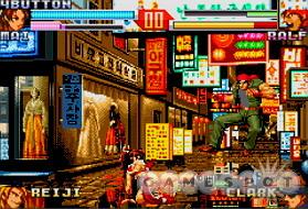 King of Fighters games are known for their busy environments and interesting characters.