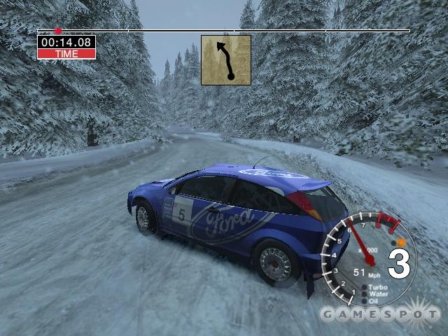 The damage modeling in Rally 04 is excellent, letting you tear off bumpers, smash side panels, and crack windshields in all sorts of nifty ways.