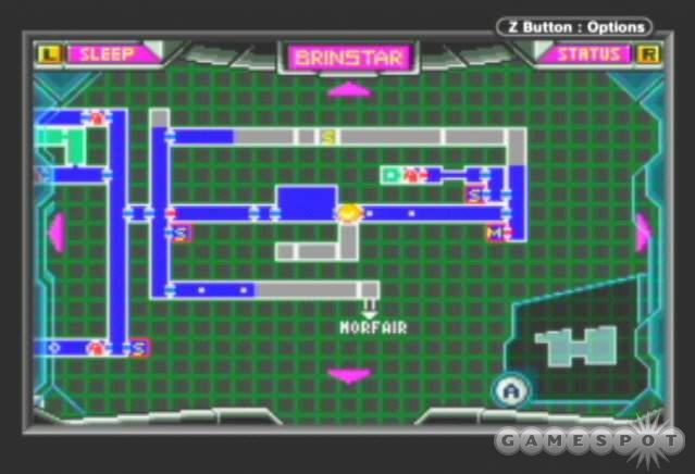 Make your way to the area shown on this map (indicated by Samus' bright orange icon) and use your new bombs to destroy the flooring here.