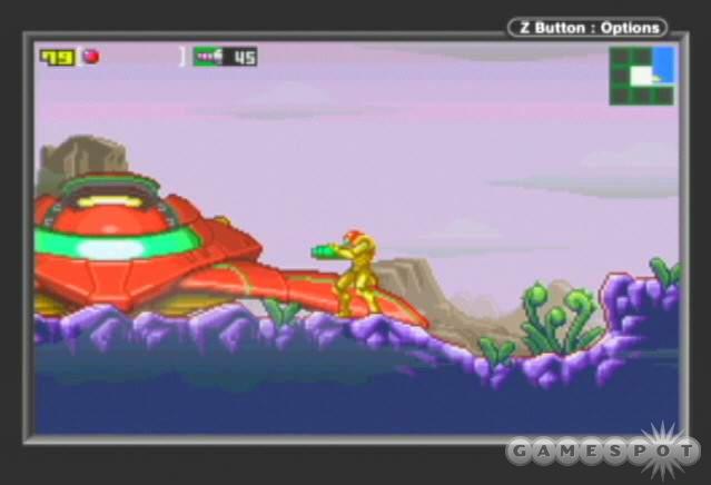 Samus' ship is on Crateria and doubles as means of replenishing your health and weapons and as a save game point.