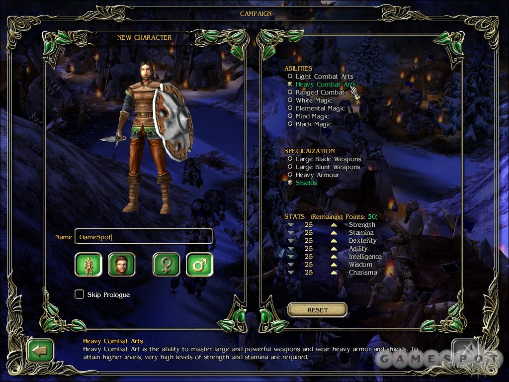 SpellForce lets you create and develop a character with varied abilities.