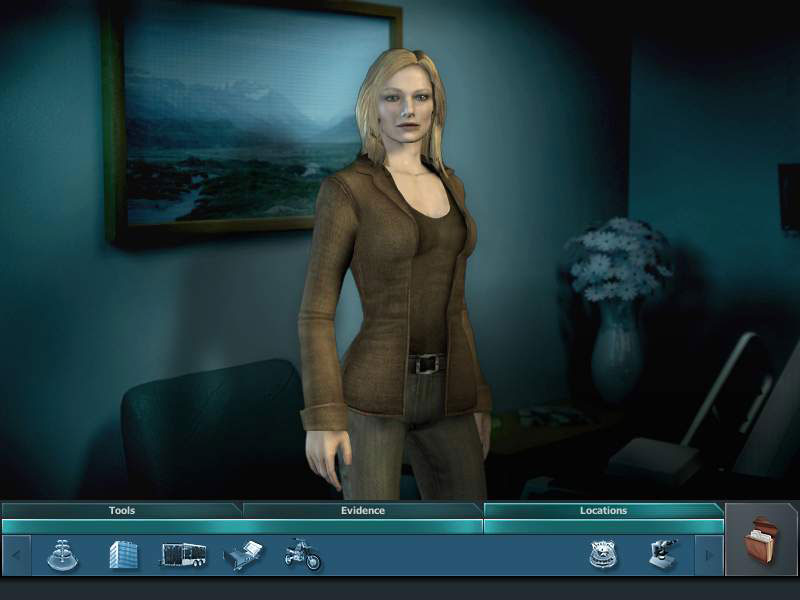 Yes, this virtual Catherine Willows is played by none other than Marg Helgenberger.