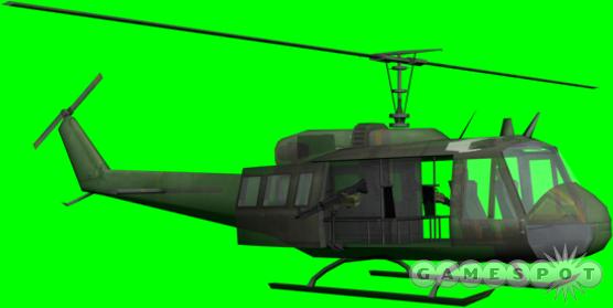 The Huey transport may not look like much--at least until its passengers start using the side guns.