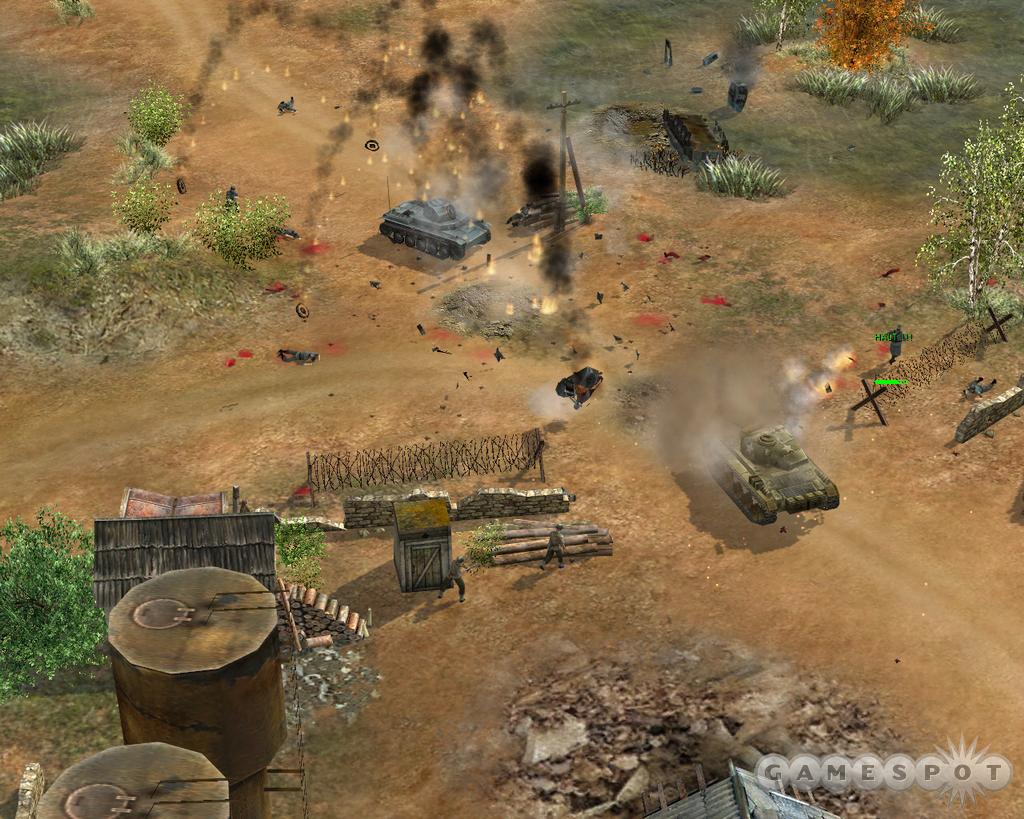 Tank-on-tank battles result in plenty of explosions.